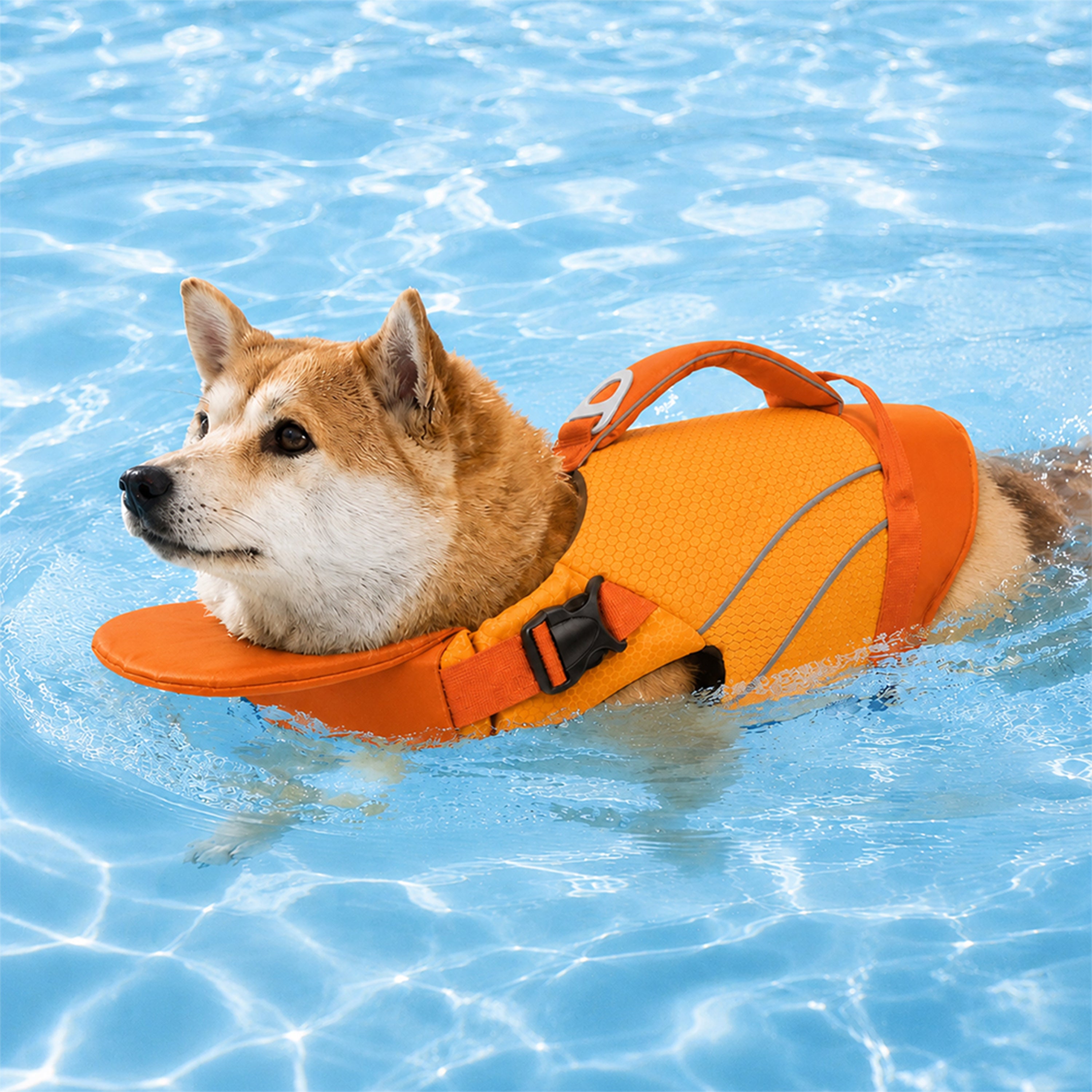 Dog Life Jacket with Detachable Chin Support