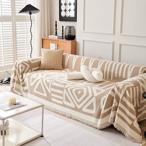 Five-Colour Geometric Sofa Cover Sofa Throws - Bold Patterns for a Modern Look