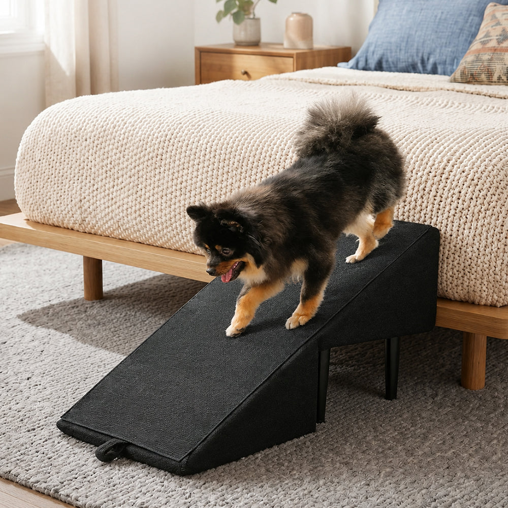 2-in-1 Convertible Wooden Home Step Stool Dog Ramp Steps