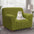 Cream Style Seersucker Breathable Armchair Cover Settee Cover Stretchy Full-Coverage Sofa Cover