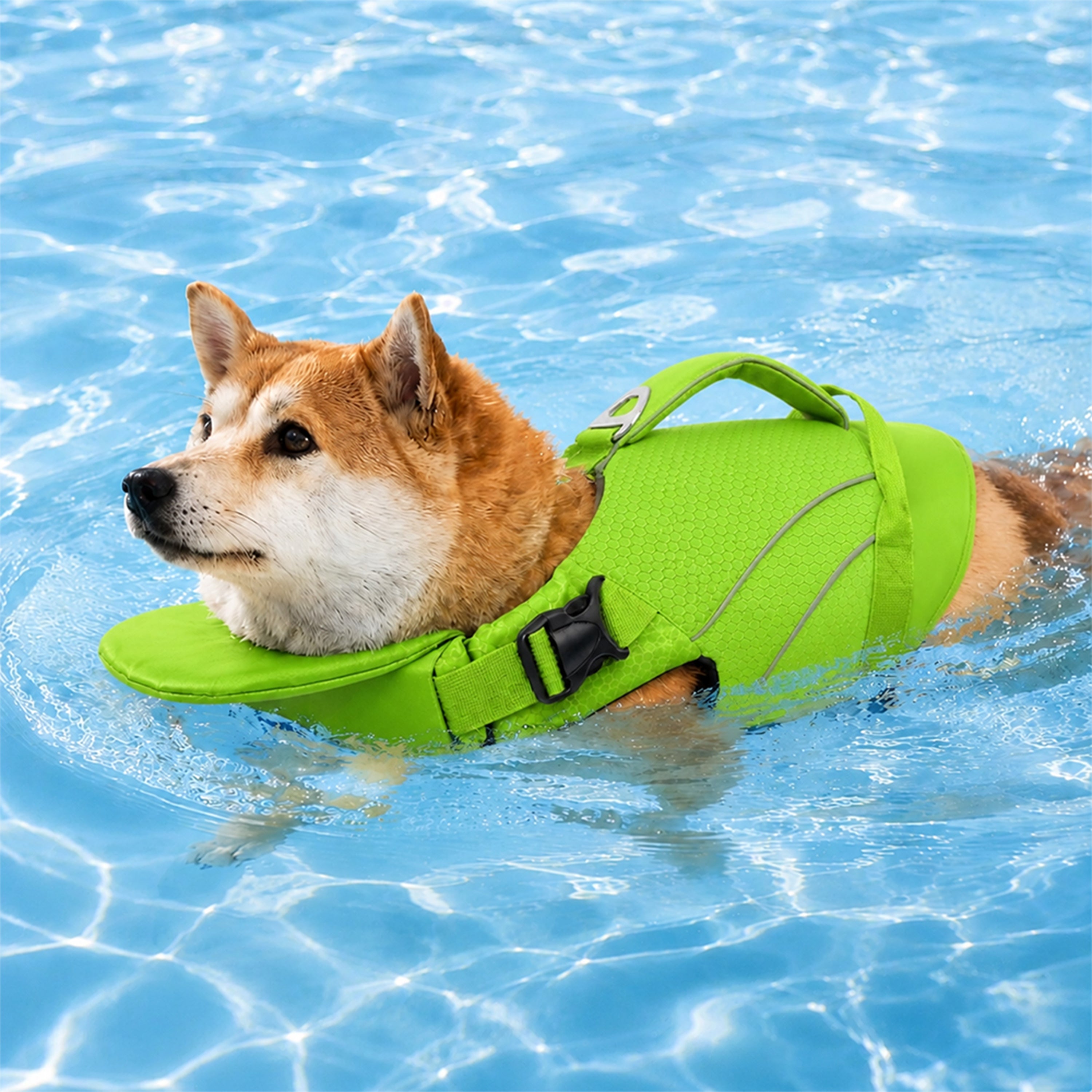 Dog Life Jacket with Detachable Chin Support