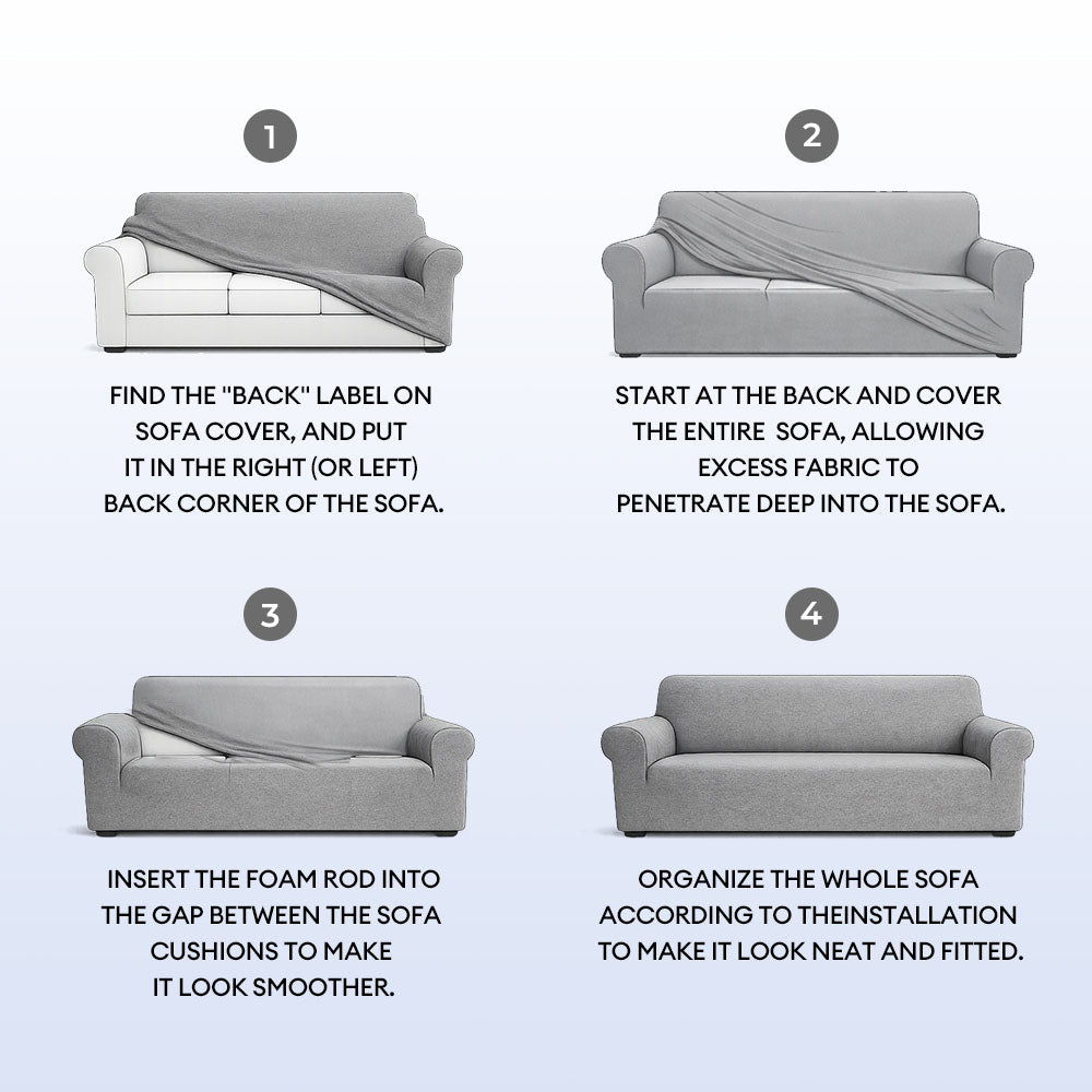 Herringbone Full Coverage Scratch-Resistant Sofa Protection Magic Stretch  Corner Couch Cover