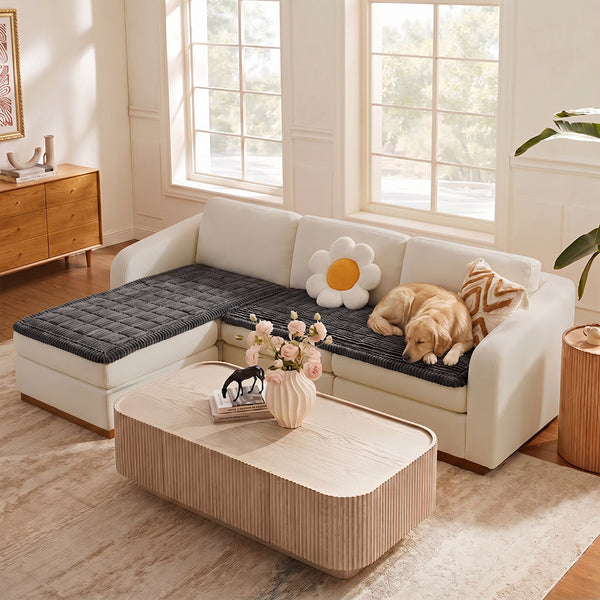 Lazy Soft Flannel Breathable Pet Mat Non-slip Corner Couch Cover