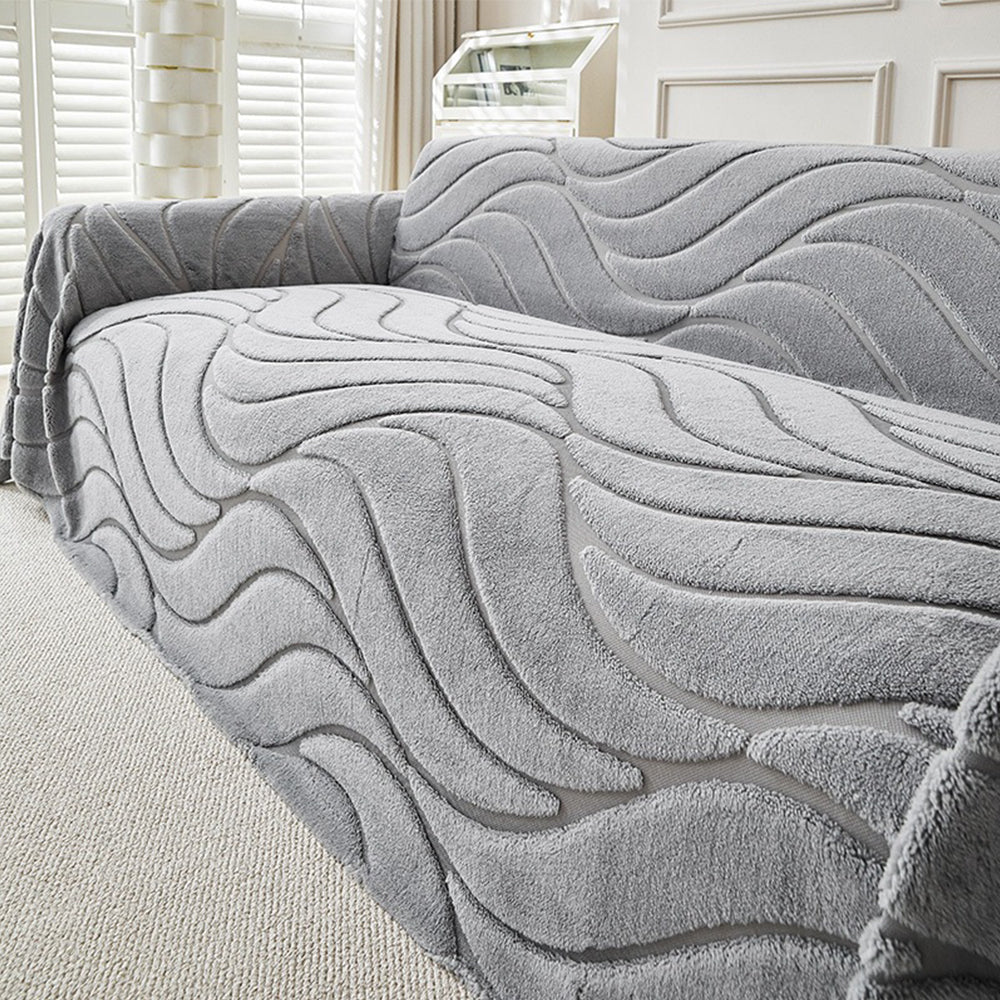 Pet-Friendly Soft Plush Textured Sofa Throw Sofa Cover
