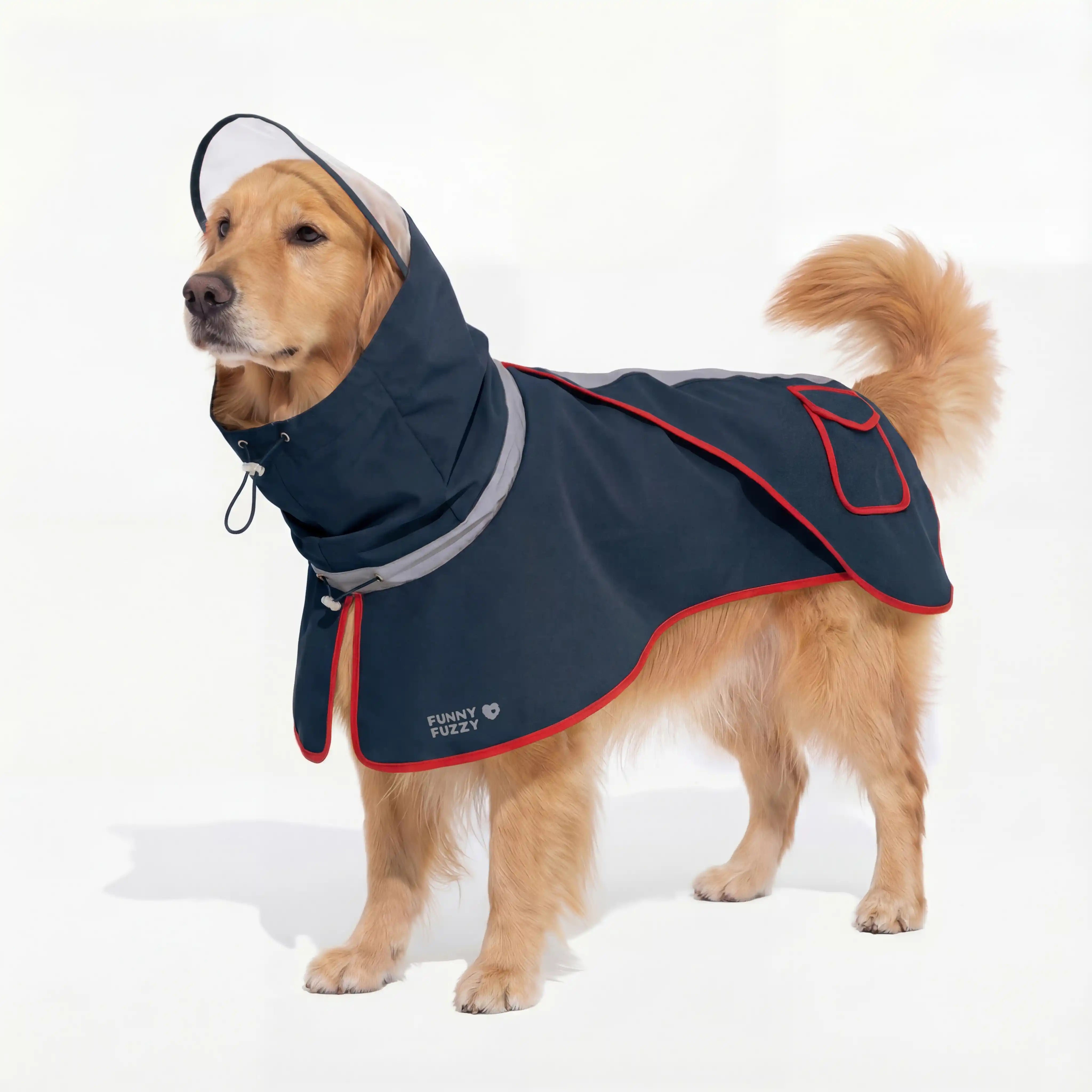 Adjustable Reflective Waterproof with Pocket Dog Raincoat Human Matching -Stay Dry