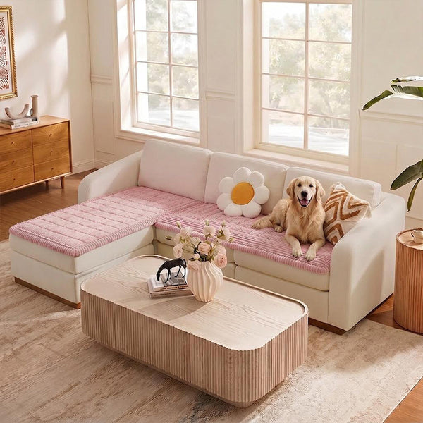 Lazy Soft Flannel Breathable Pet Mat Non-slip Corner Couch Cover