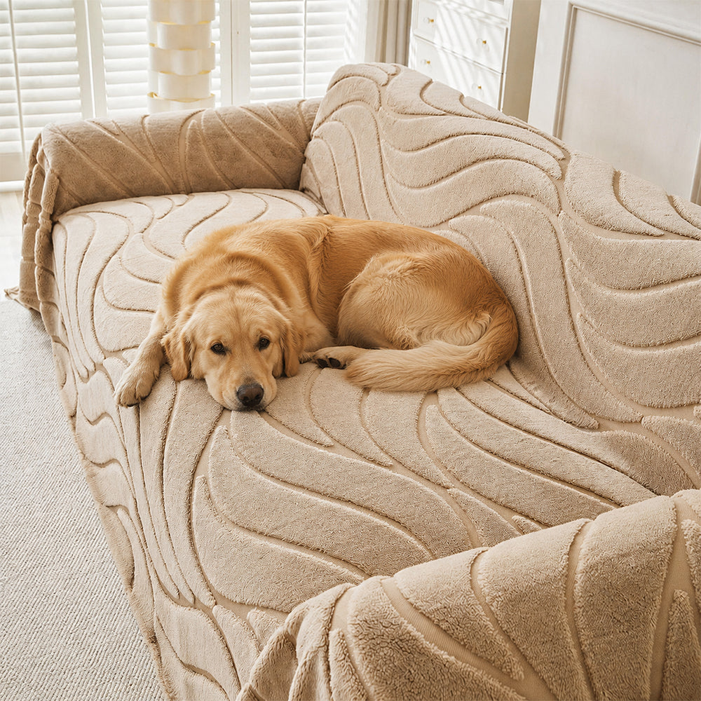 Pet-Friendly Soft Plush Textured Sofa Throw Sofa Cover