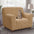 Cream Style Seersucker Breathable Armchair Cover Settee Cover Stretchy Full-Coverage Sofa Cover