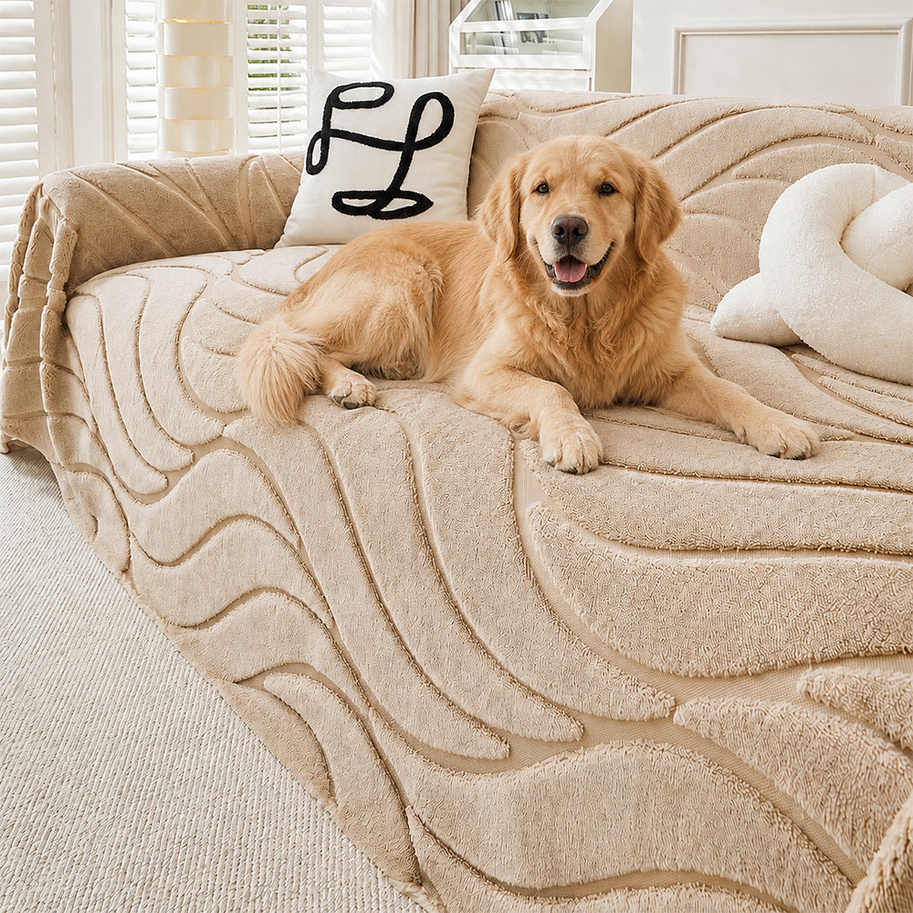Pet-Friendly Soft Plush Textured Sofa Throw Sofa Cover