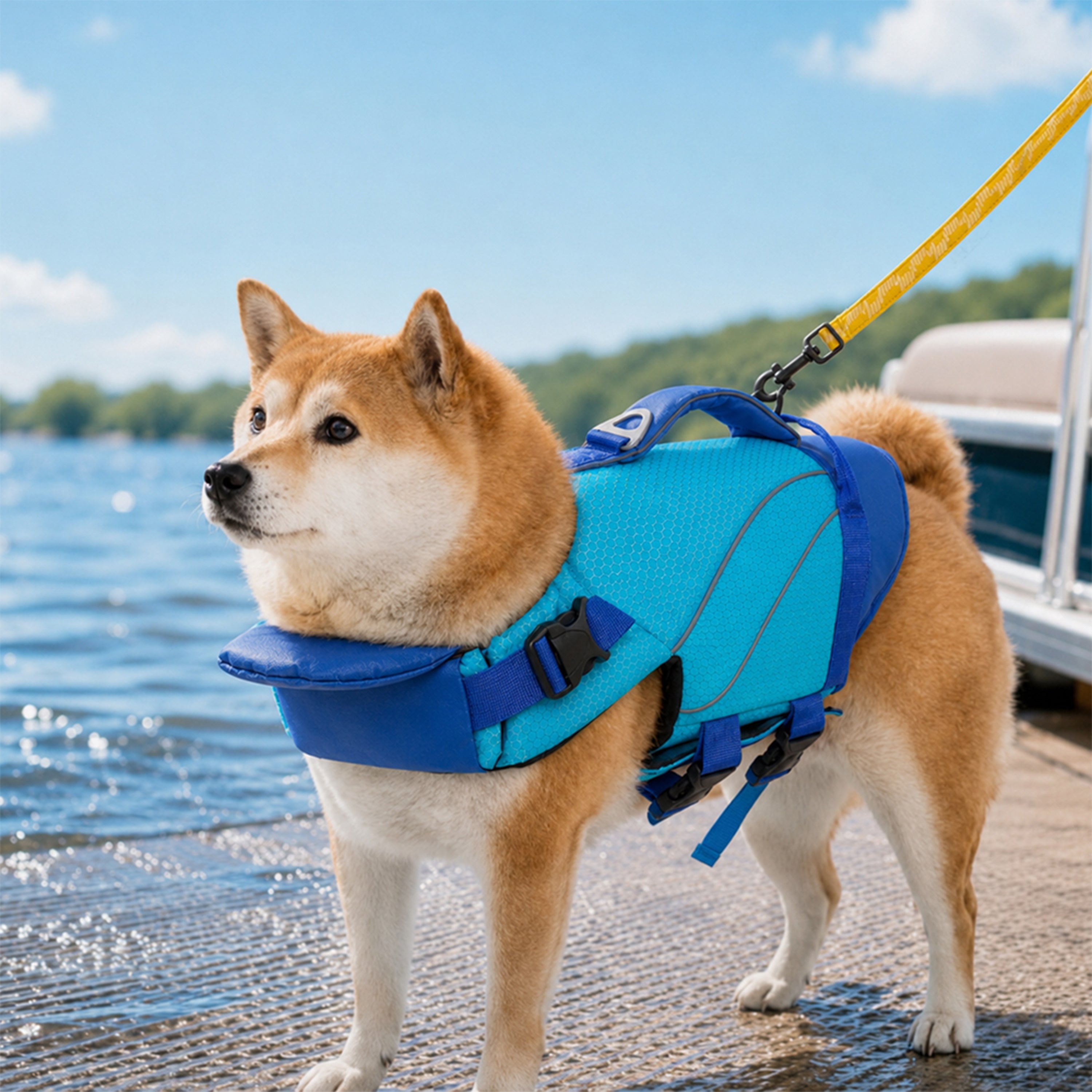 Dog Life Jacket with Detachable Chin Support
