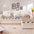 Cream-colored Large Plaid Square Fuzzy Pet Dog Mat Bed Corner Couch Cover