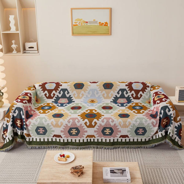 Bohemian Pattern Furniture Protection Sofa Throws Wear-Resistant Sofa Cover