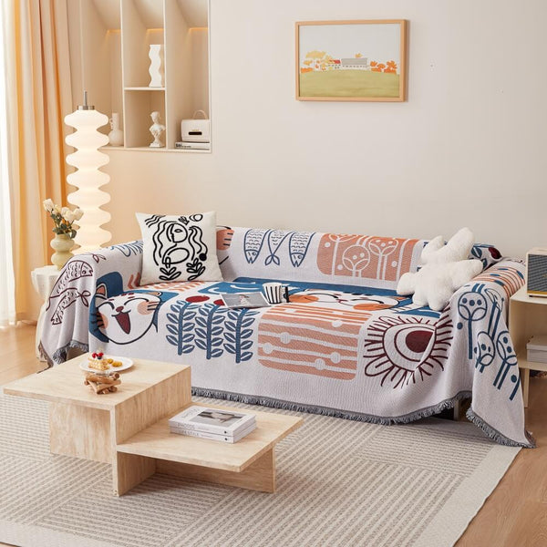 Bohemian Pattern Furniture Protection Sofa Throws Wear-Resistant Sofa Cover