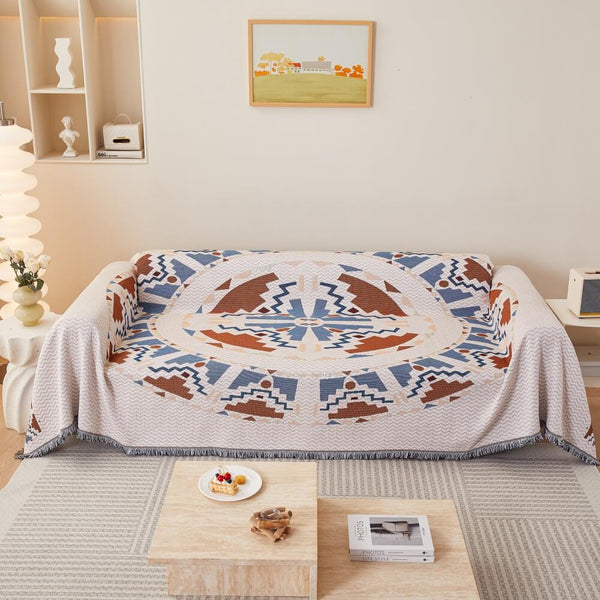 Bohemian Pattern Furniture Protection Sofa Throws Wear-Resistant Sofa Cover