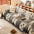 Cartoon Paw Print Chenille Anti-Scratch Throw Sofa Cover Sofa Throws