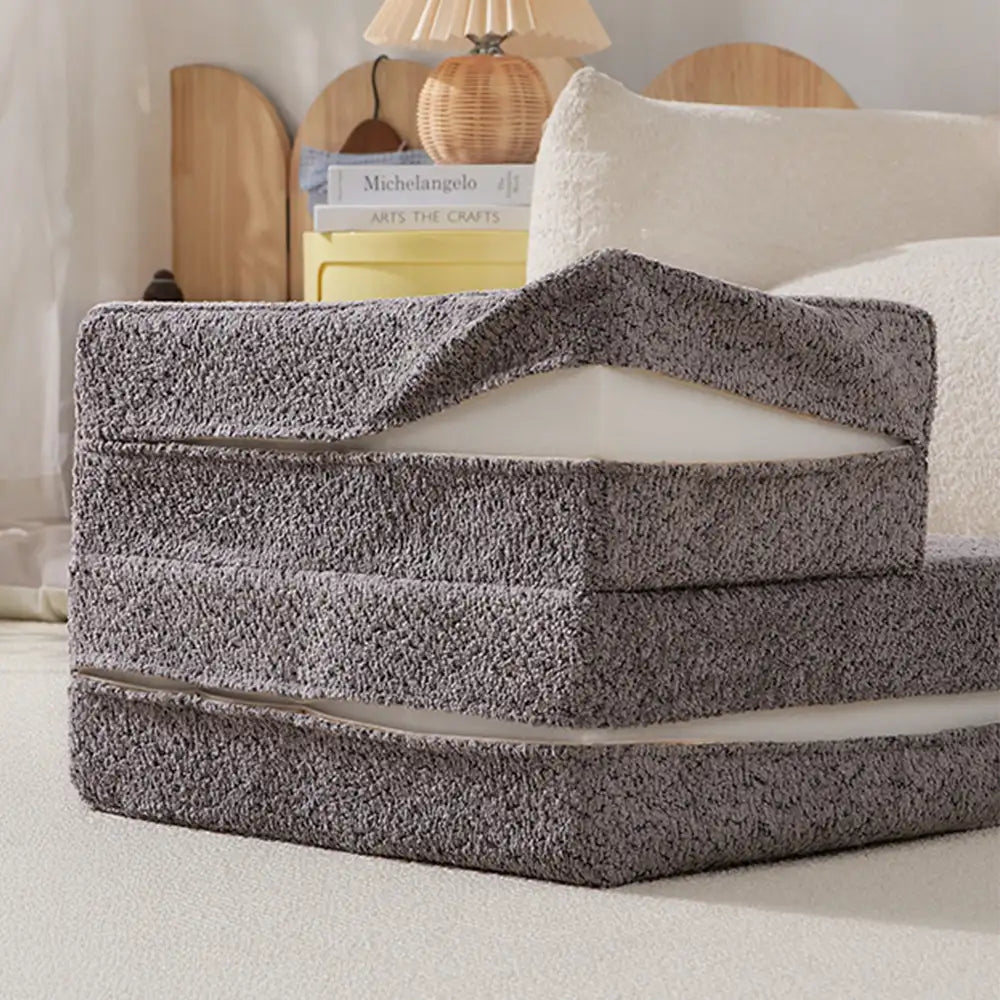 Chenille Durable Scratch-Resistant Foldable Blocks Multi-Level Dog Steps