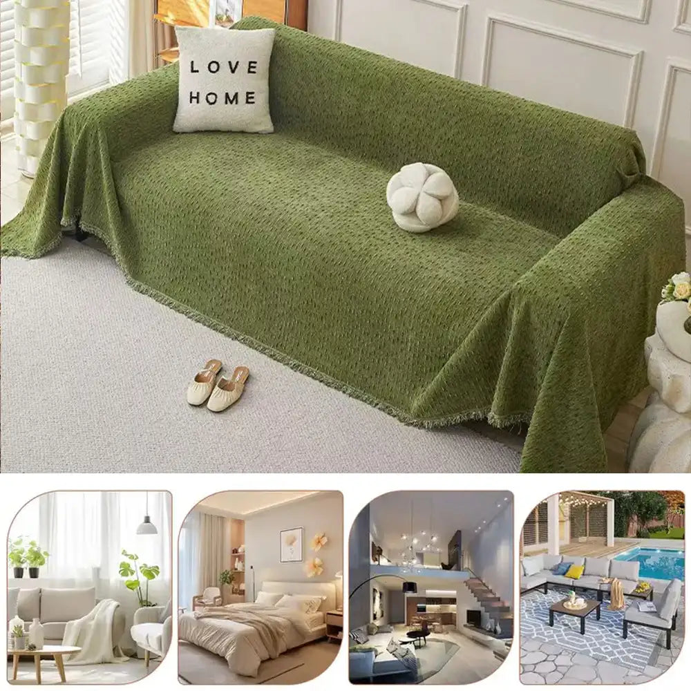 Chenille Jacquard Scratch-Resistant Sofa Throw Blanket Sofa Cover