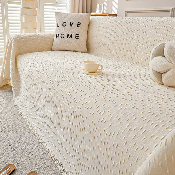 Chenille Jacquard Scratch-Resistant Sofa Throw Blanket Sofa Cover