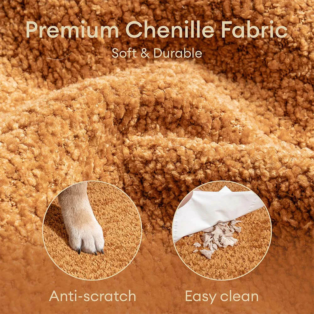 Chenille Durable Scratch-Resistant Foldable Blocks Multi-Level Dog Steps