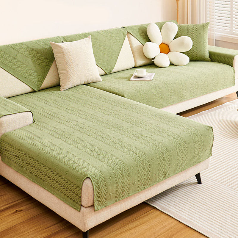 Chenille Wheat Ear Printed Breathable Non-slip Sofa Cover