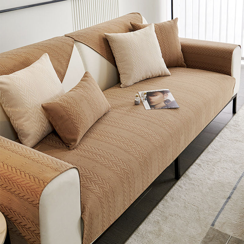 Chenille Wheat Ear Printed Breathable Non-slip Sofa Cover