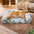 Classic Plaid Orthopaedic Bolster Dog Sofa Bed - Cosy Comfort