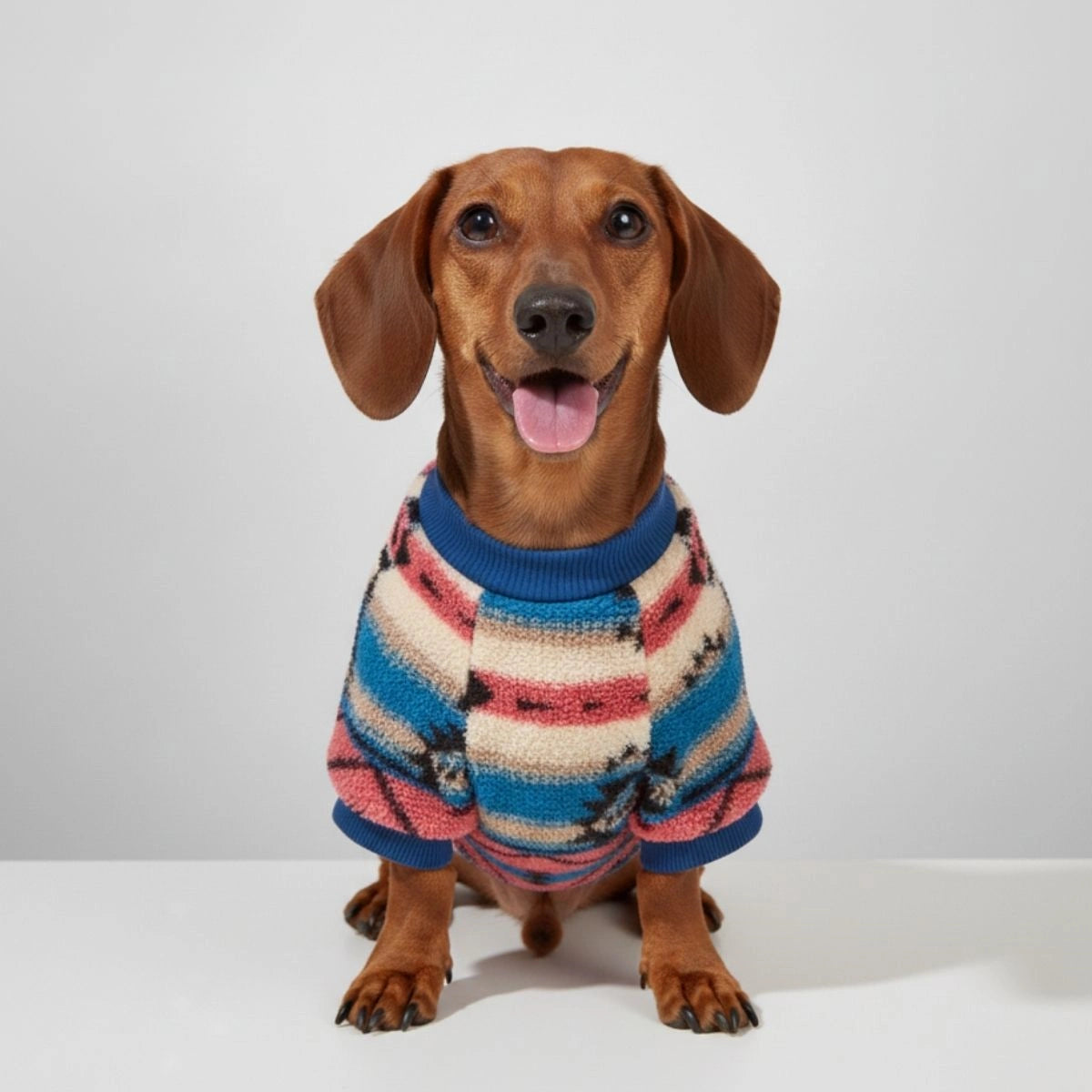 Colourful Striped Dog Clothes Sweater - Cosy & Fashionable Winter Wear Dog Jumper