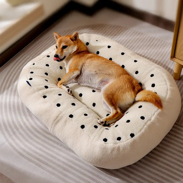 Cookie Plush Winter Warm Cosy Deep Sleep Dog Bed