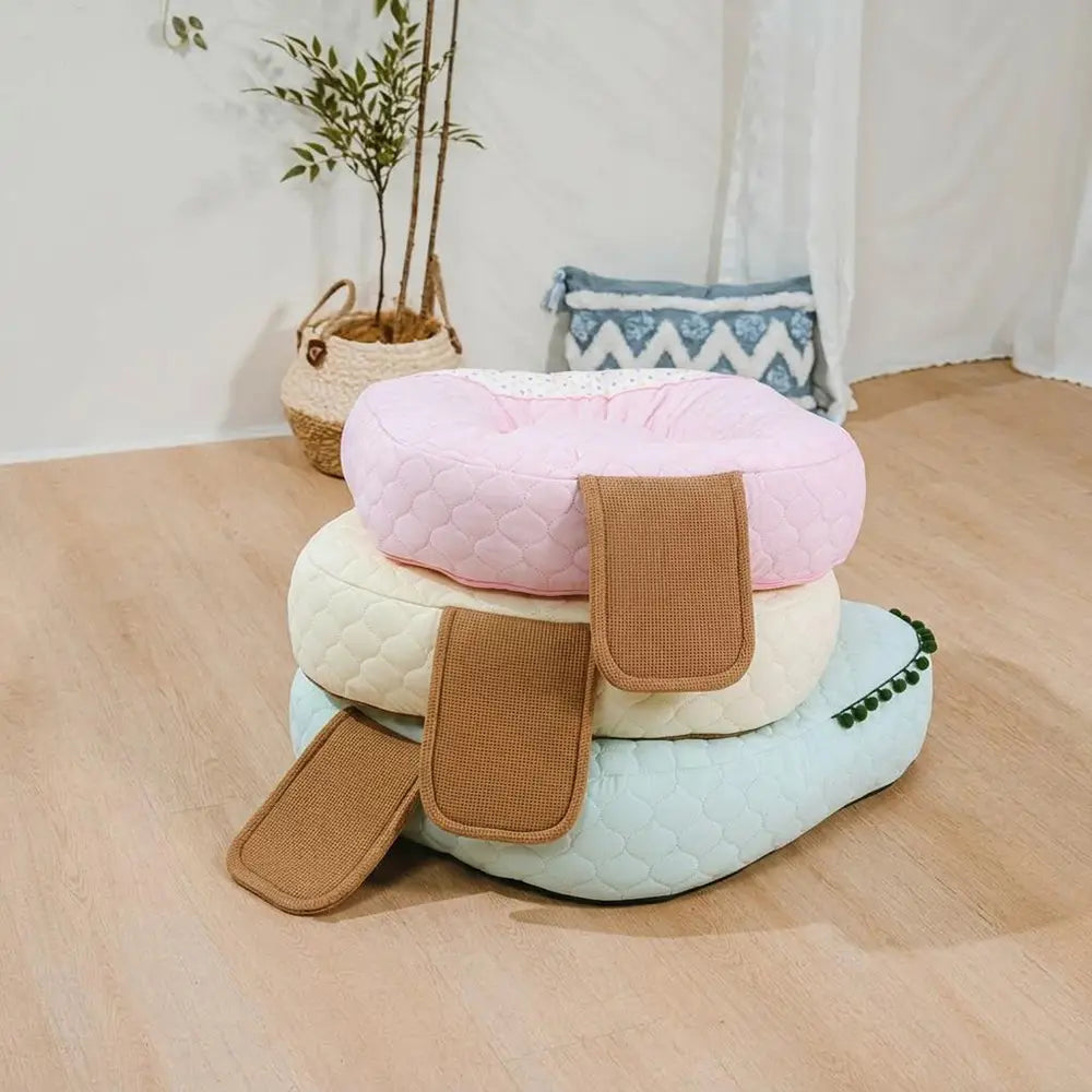 Cooling Ice Silk Heat Absorbing Dog Calming Bed Pet Bed - Ice Cream