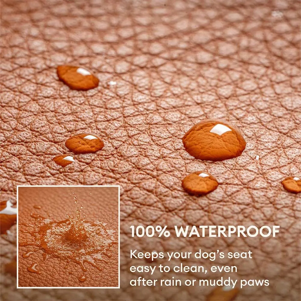 Deluxe Faux Leather Dog Car Seat Booster Bed - Urban Voyager