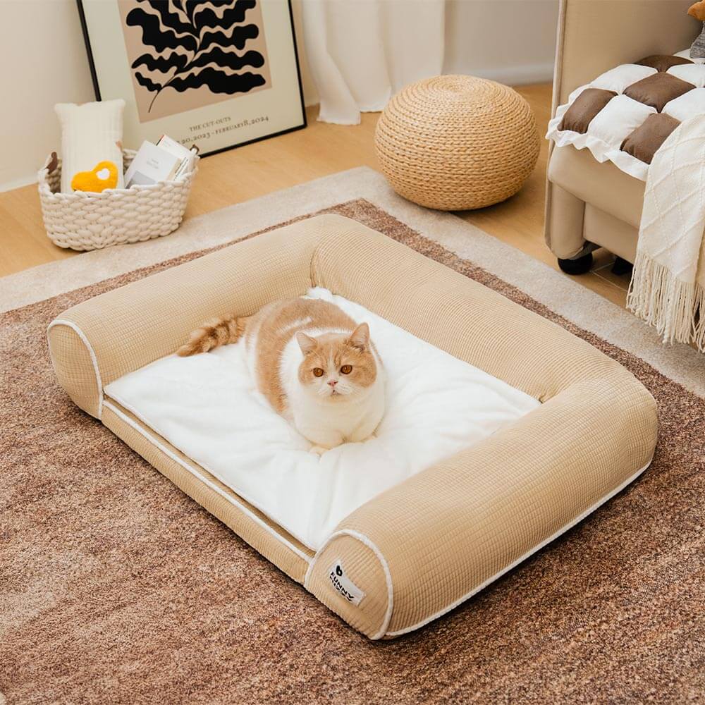 Deluxe Flannel Double-Layer Orthopaedic Dog Sofa Bed