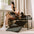 Elevated Pet Sofa Bed with Steps Ramp for Bedside Lounge or Dog Window Perch