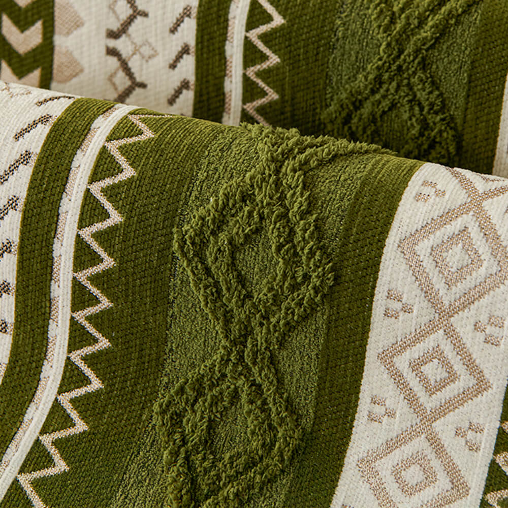 Colour-block Woven Suede Soft Skin-Friendly Anti-Skid Sofa Cover