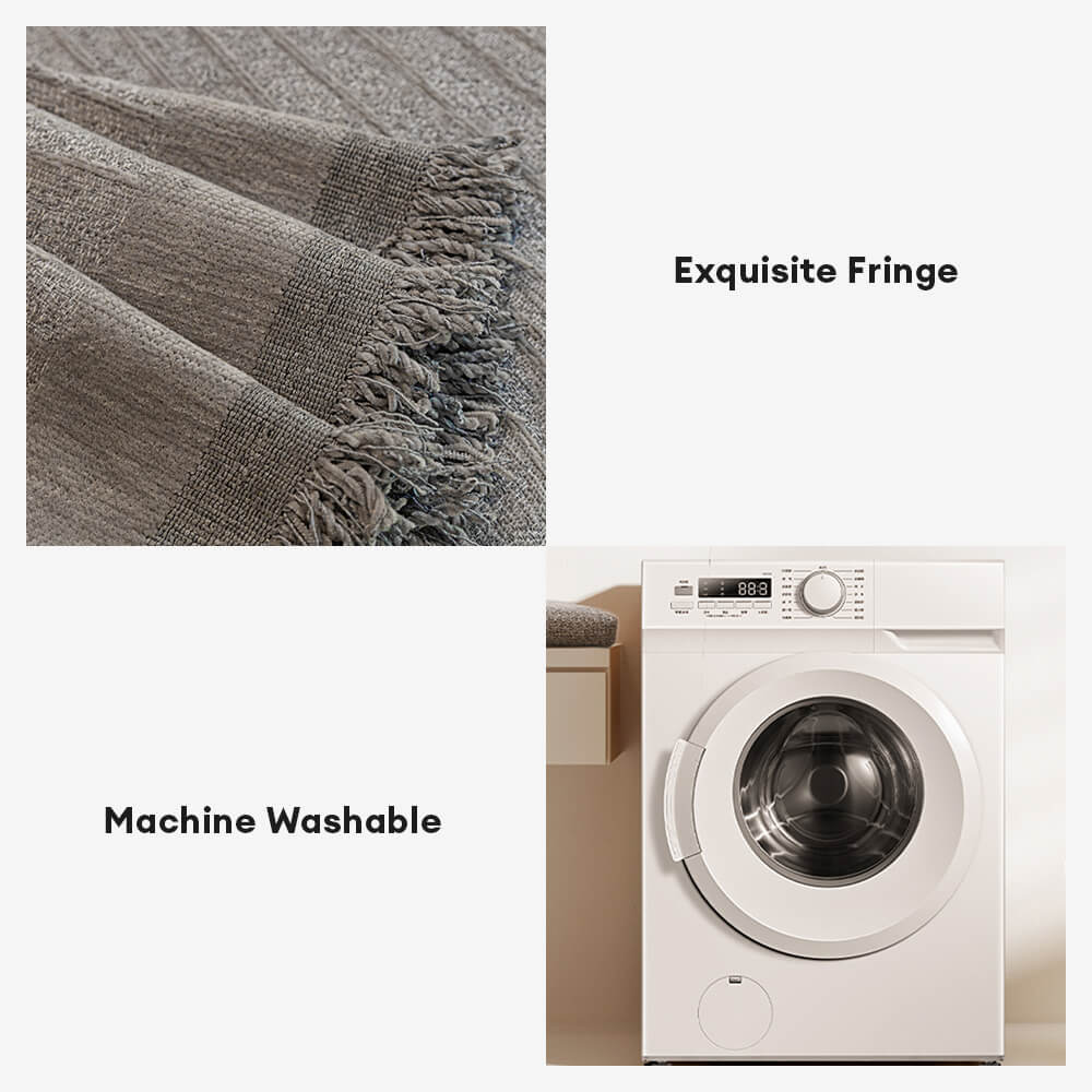 Cream Chenille Textured Pet-Friendly Anti-Scratch Throw Sofa Cover