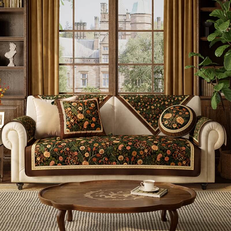 Garden Vintage Luxury Furniture Protective Non-Slip Sofa Covers