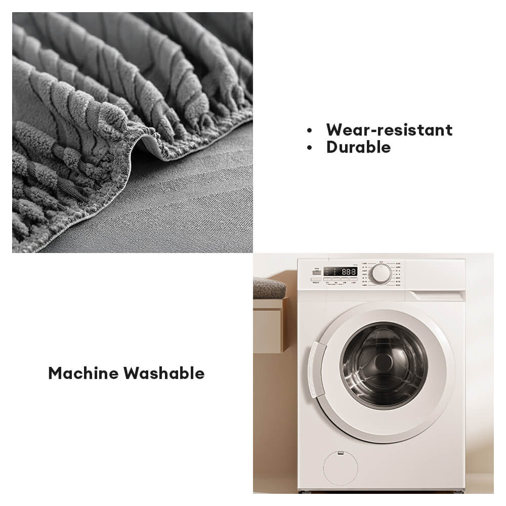 Wave Jacquard Sofa Stretch Anti-Slip Full Wrap Magic Sofa Cover