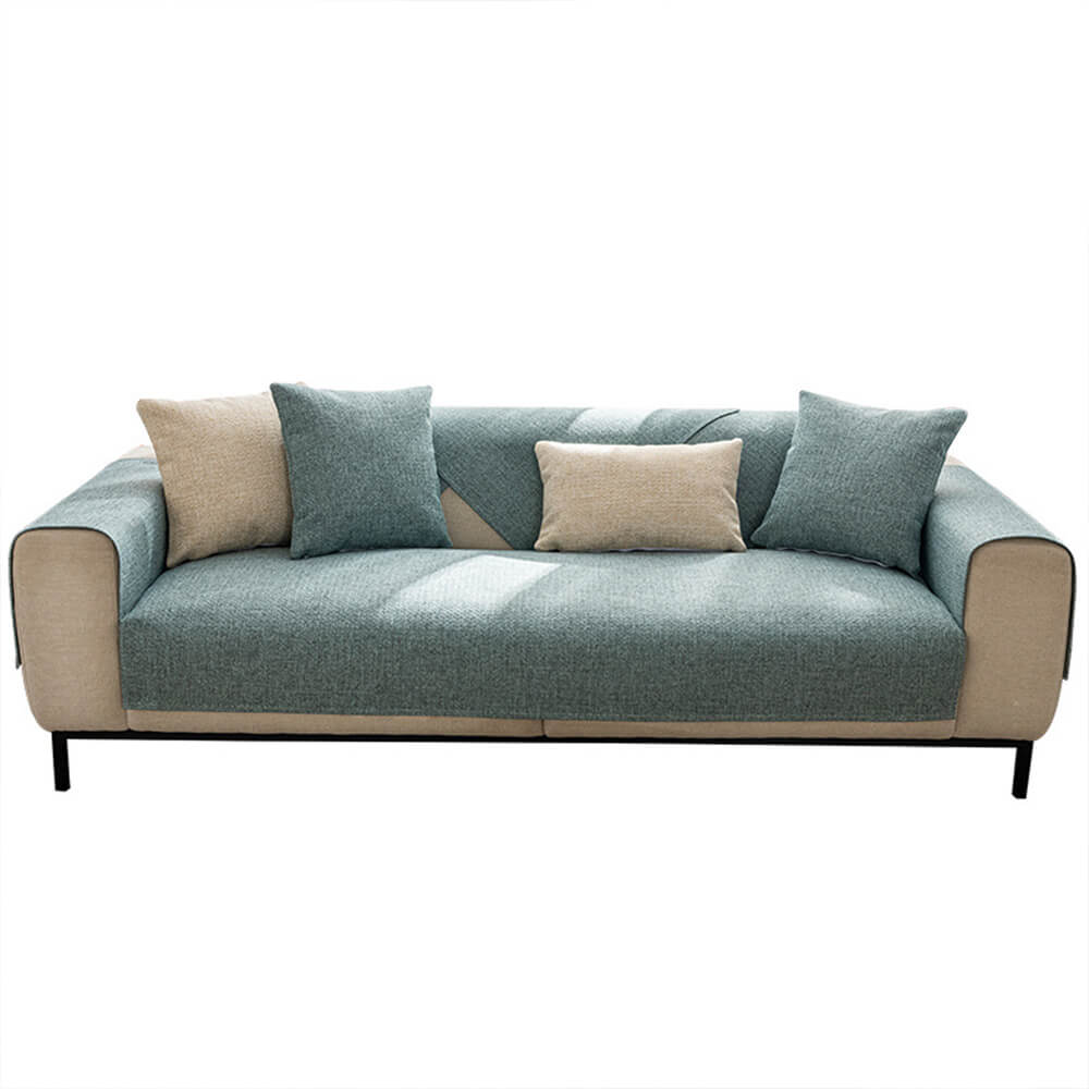 Minimalist Solid Colour Breathable Linen Sofa Cover