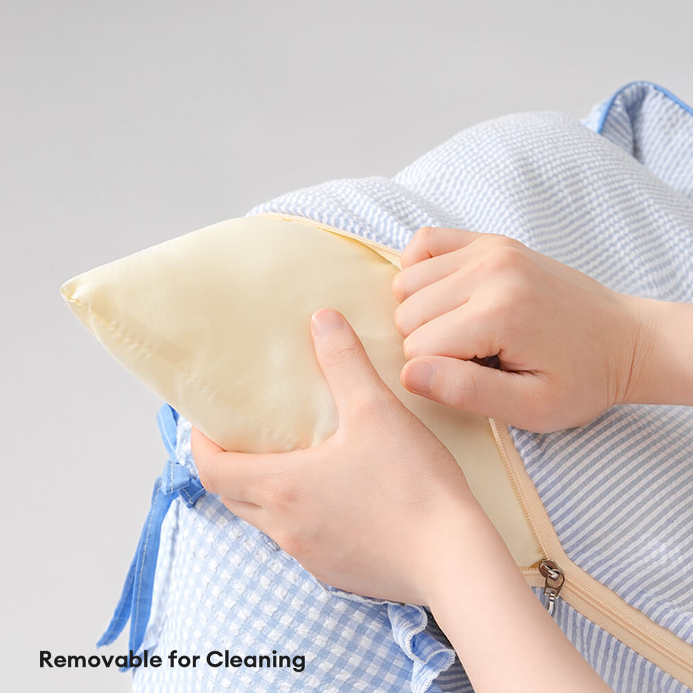 Soft Gingham Washable Dog & Cat Sofa Bed with Pillows