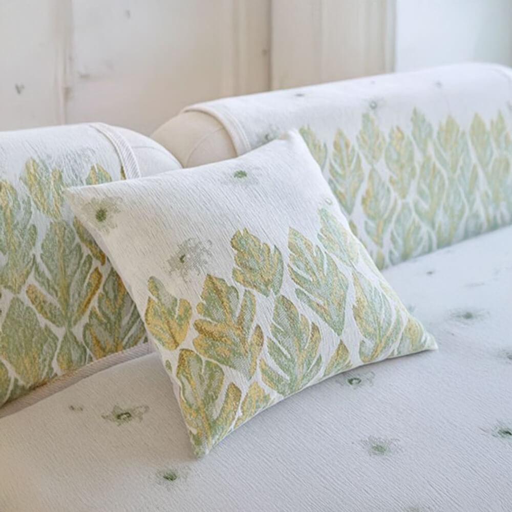 Chenille Romantic Botanical Design Comfortable Sofa Cover