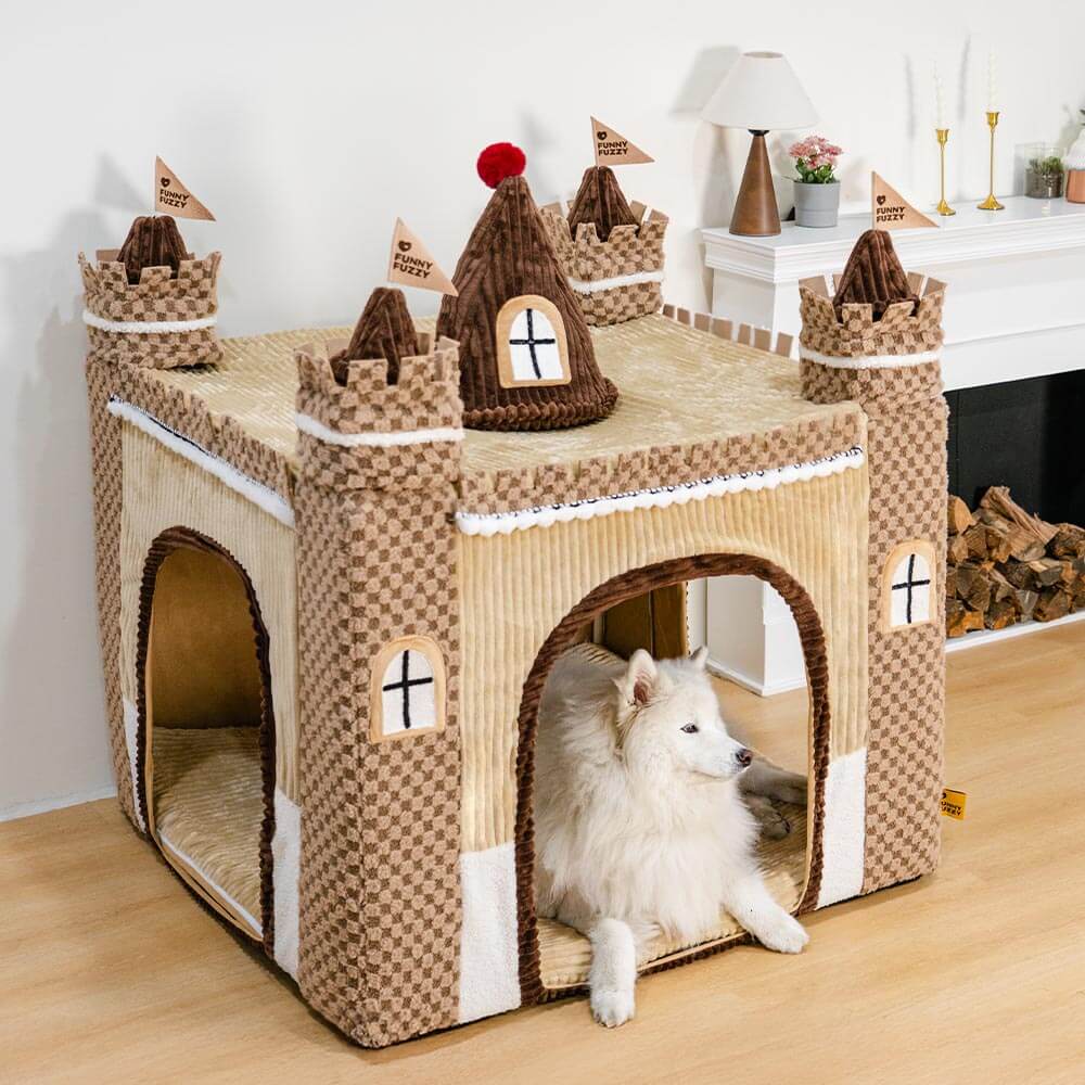 Cosy Orthopaedic Kids Indoor Play Castle Bed Dog Tent Bed - Fairytale Dreamland