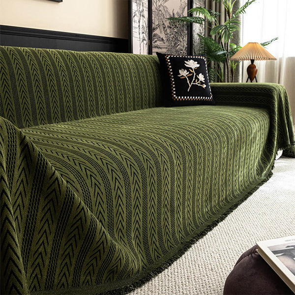Jacquard Tassel Chenille Sofa Cover Sofa Throws