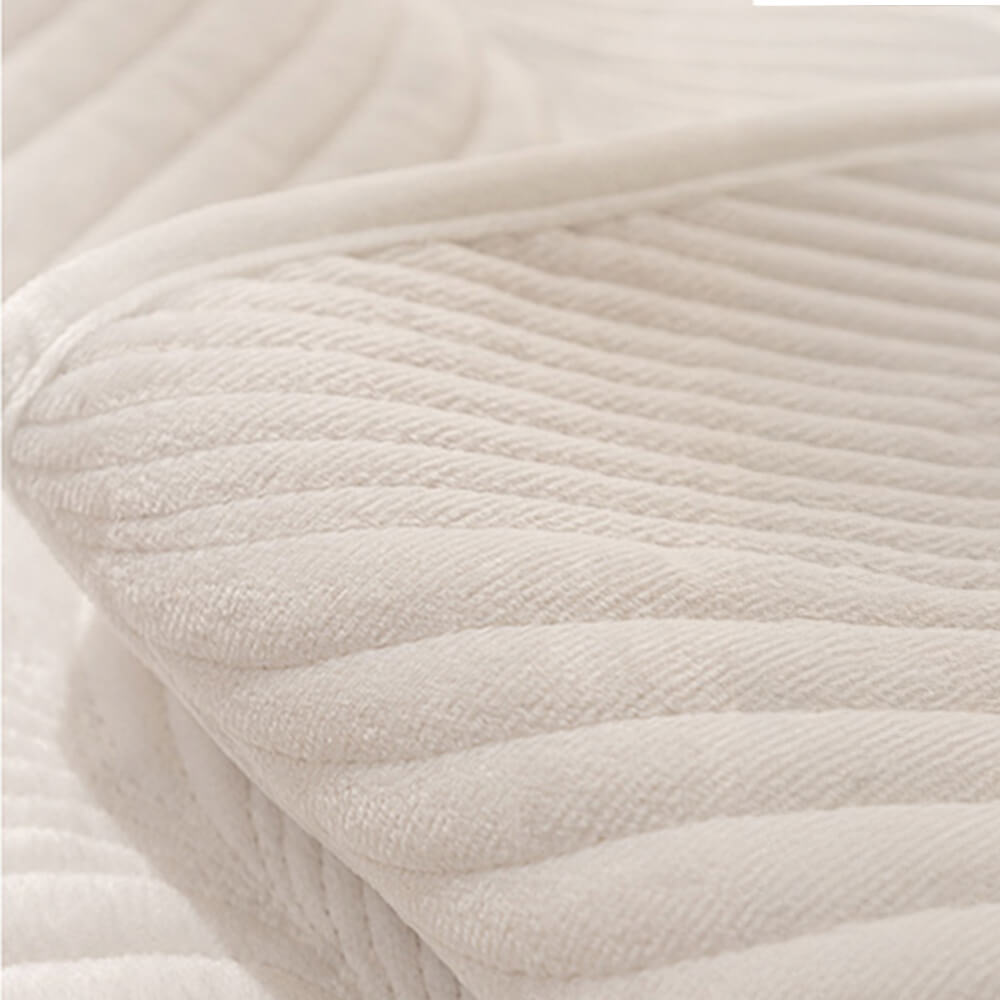 Leaf Patterned Plush Warm Non-Slip Sofa Cover