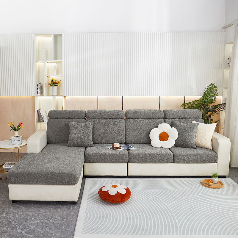 Floral Velvet Stretch Full Wrap Sofa Protector Sofa Cover