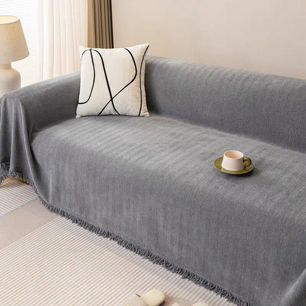 Full Coverage Herringbone Chenille Sofa Protection Wear-resistant Sofa Cover Sofa Throws