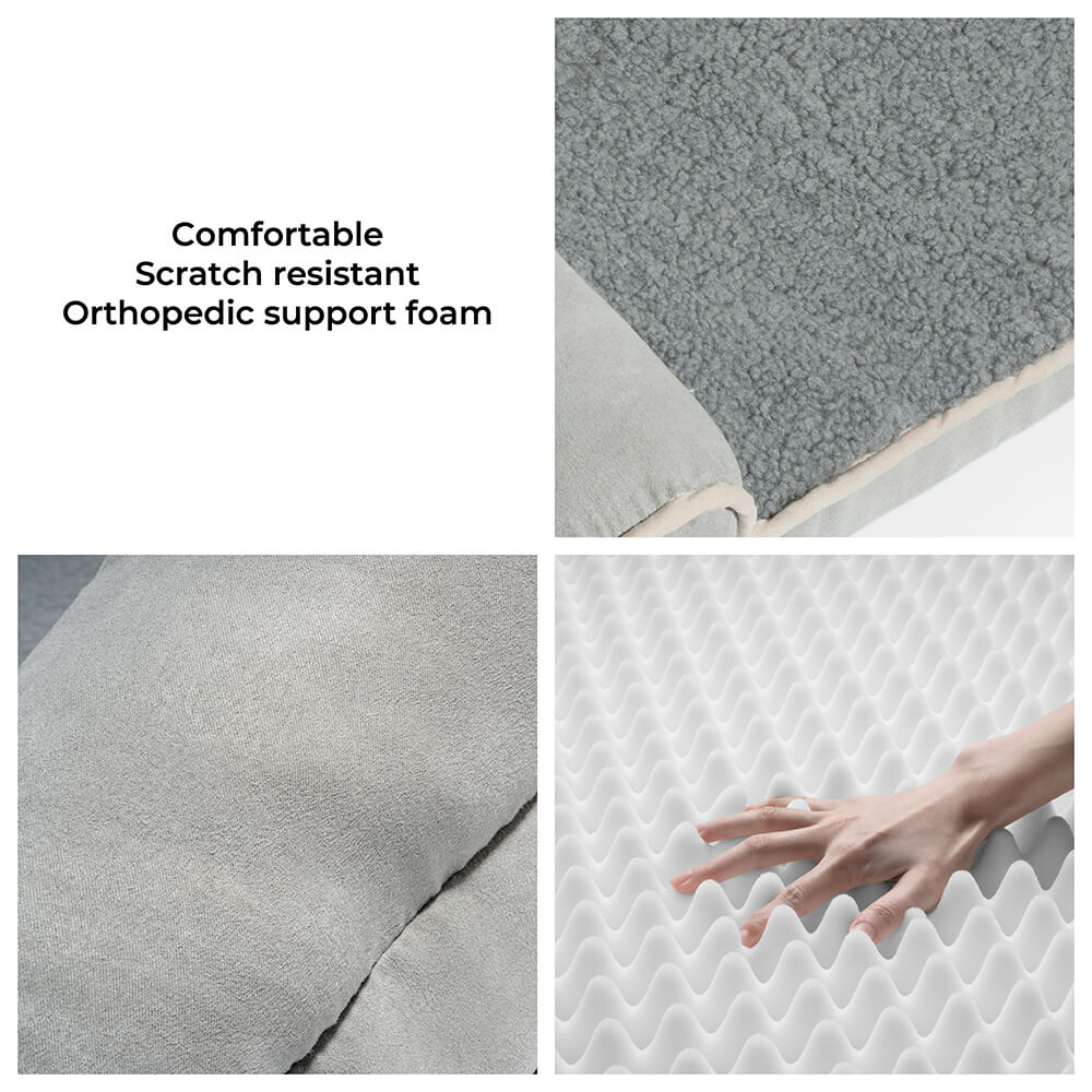 Faux Fleece & Suede Full Support Orthopaedic Dog Bed