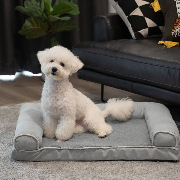 Faux Fleece & Suede Full Support Orthopaedic Dog Bed
