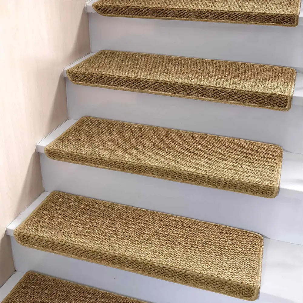 Anti-scratch Faux Sisal Stair Protectors Tape Free Washable Carpet Stair Treads