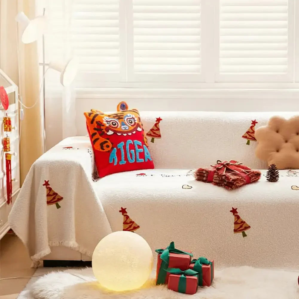 Christmas Tree Chic Thick Plush Sofa Blanket Sofa Cover