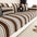 Color-Blocked Striped Chenille Non-Slip Sofa Cover - Suitable For All Seasons