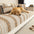 Color-Blocked Striped Chenille Non-Slip Sofa Cover - Suitable For All Seasons